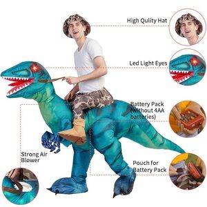 Inflatable Dinosaur Costume with Hat